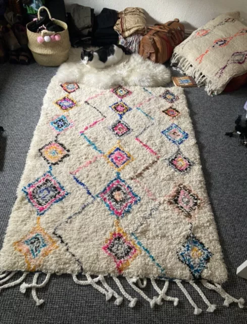 Moroccan Carpet Colourful Handmade Berber