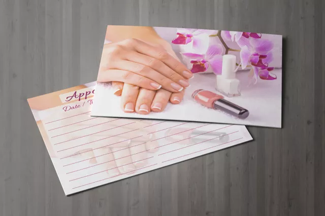 Appointment Card Beauty Salon Nail Pedicure Manicure Spa Therapist A7 2