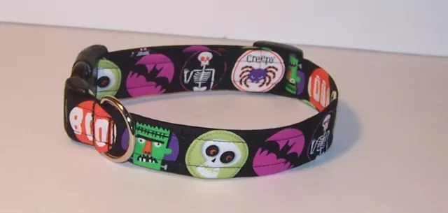 Wet Nose Designs Spooky Halloween Fun Dog Collar Skeleton Spider Ghost Bats Cats