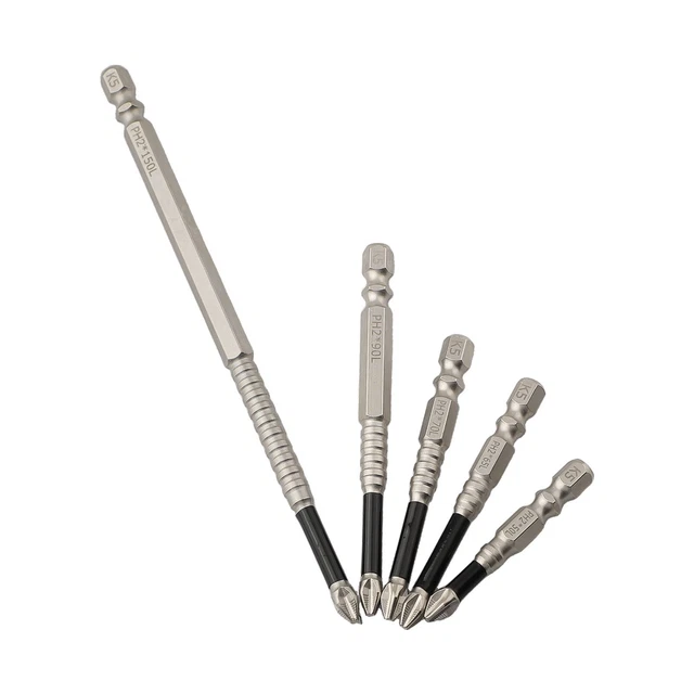 Set D'embouts De Tournevis Hexagonaux Aimantés – 9 Pièces, 50 Mm, Acier Allié