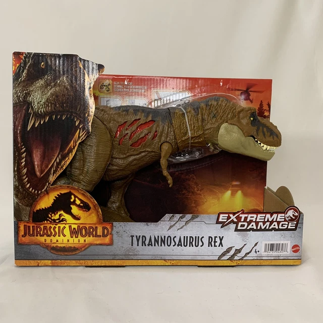 Figurine Tyrannosaurus Rex Jurassic World 43 Cm Articulée - Mâchoire Actionnée, Effets De Blessure, 4 Ans Et Plus - 10