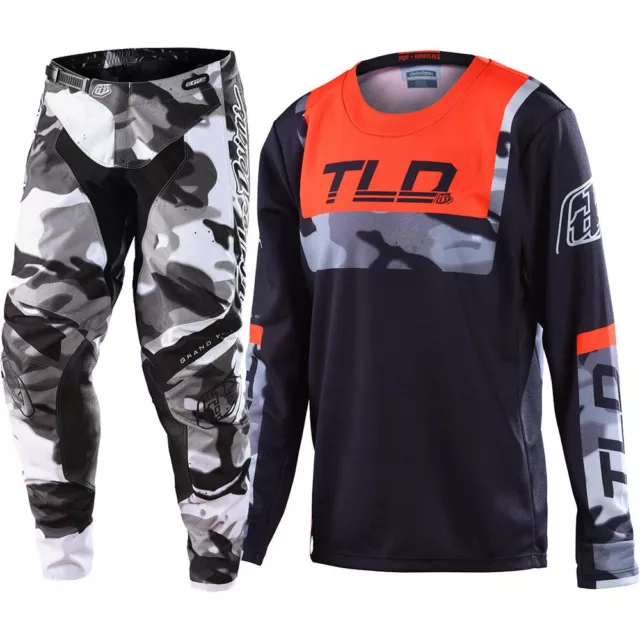 Troy Lee Designs MX 2023 GP Brazen Camo Orange/Black Kids Dirt Bike Gear