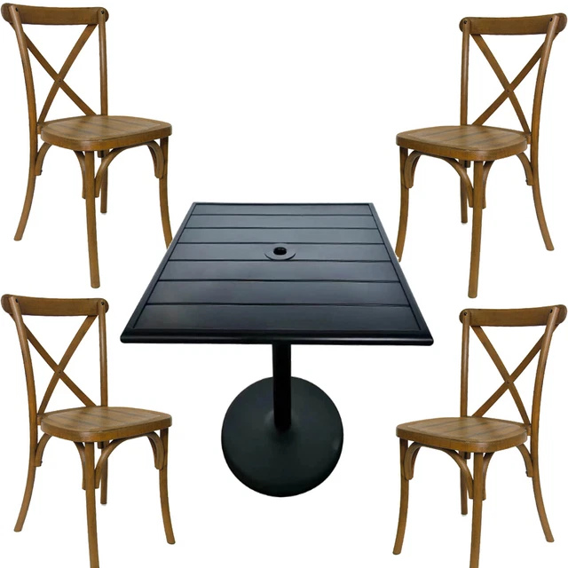 5 Pcs Outdoor Patio Dining Set Patio Dining Tables Chair Garden Furniture
