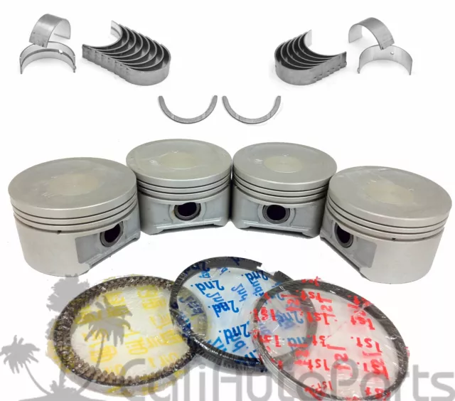 01-05 Honda Civic 1.7L D17A D17A2 D17A8 Pistons + Rings Kit Engine Bearings Set