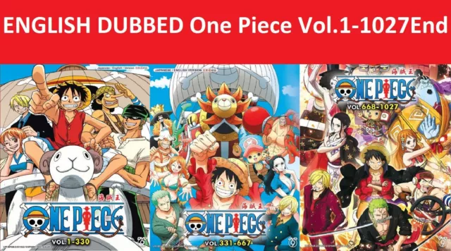 ENGLISH DUBBED One Piece Complete TV Series +MOVIE+OVA+SP FREE EXPRESS  SHIPPING