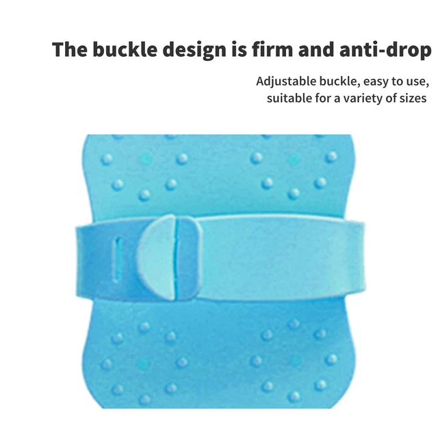 Hand Held Body Massager 7-Ball Massage Glove for Back Neck Foot (Blue) 7