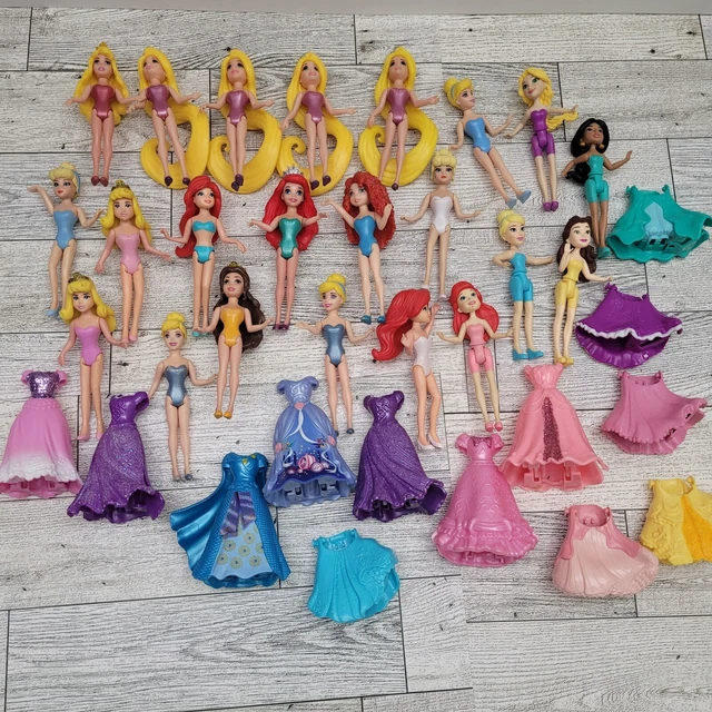 DISNEY PRINCESS MAGIC Clip Polly Pocket Dolls Lot of 35 Pieces Ariel