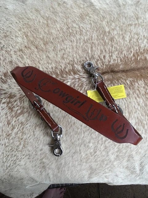Cowgirl Up Leather Western Wither Strap For Breast Collar Tack