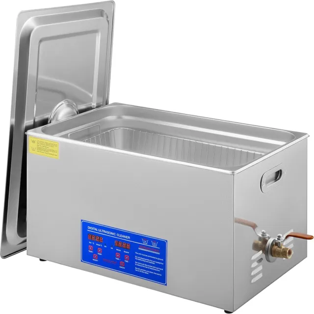 22L Digital Ultrasonic Cleaner Stainless Steel Industry Heated w/ Timer Power
