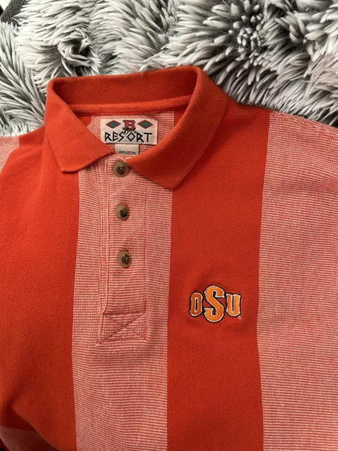 VTG Oklahoma State University Boa Resort Men’s Size Med Polo OSU Cowboys Shirt