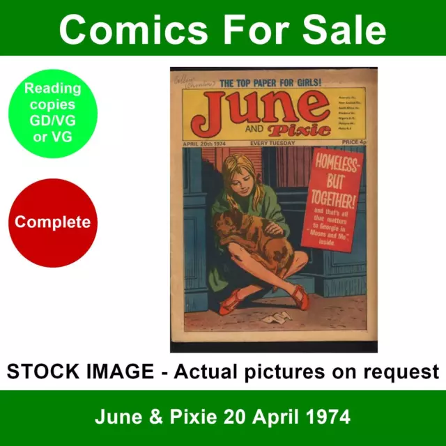 June & Pixie 20 April 1974 comic - GD/VG to VG - 20 April 1974