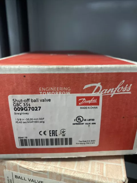 Danfoss 1 3/8 Shut Off Ball Valve