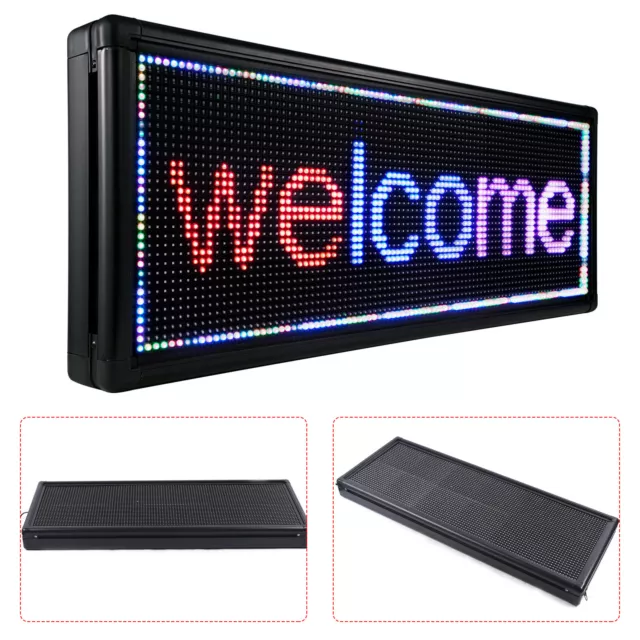 LED SIGN 3-COLOR PROGRAMMABLE OUTDOOR LED SCROLLING MESSAGE BOARD SIGN 40“x15”
