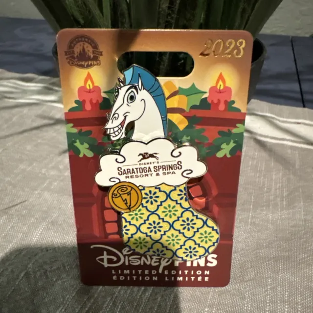 Disney Parks Limited Edition Saratoga Springs Pegasus Christmas Stocking Pin