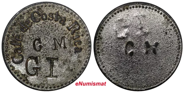 COSTA RICA TOKEN ND  Lead c/s "GM" & c/s "GI"  24mm (10 671)