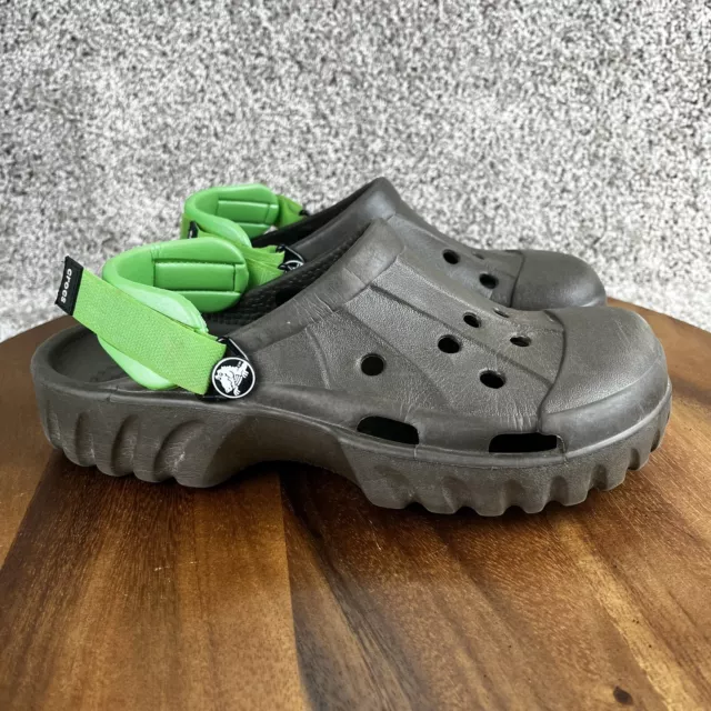 Crocs Offroad Sport Clog Adjustable Straps Chocolate Lime Green Men's 6 Womens 8