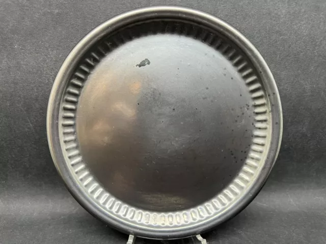 Prinknash Pottery, black lustre, 3 small items Plate Ashtray Bowl (Y2 537) (As 2