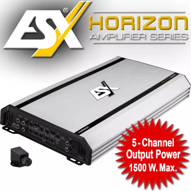 ESX HXE750.5 5 Kanal Verstärker / Endstufe für Lautsprecher Bass Subwoofer Auto