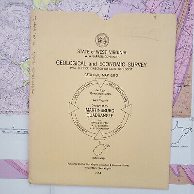 Original Vintage 1964 Geologic Map of Martinsburg Quadrangle West Virginia 2