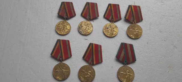 Job lot of 7 big Soviet memorable medals without documents.