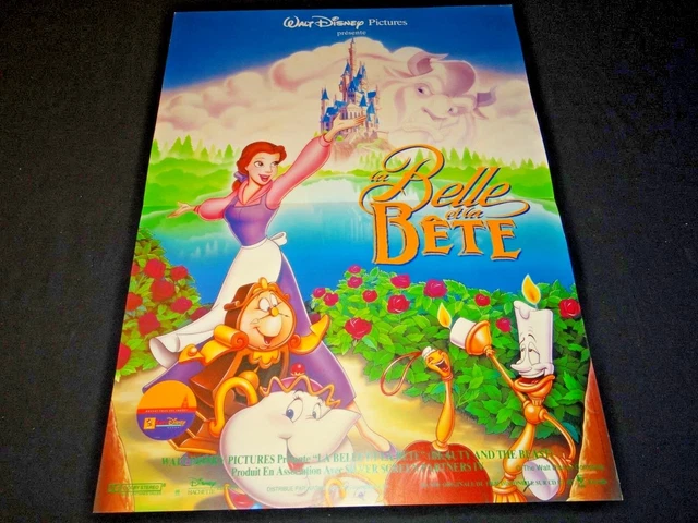 WALT DISNEY LA BELLE ET LA BETE affiche dessin animé animation 40x60cm
