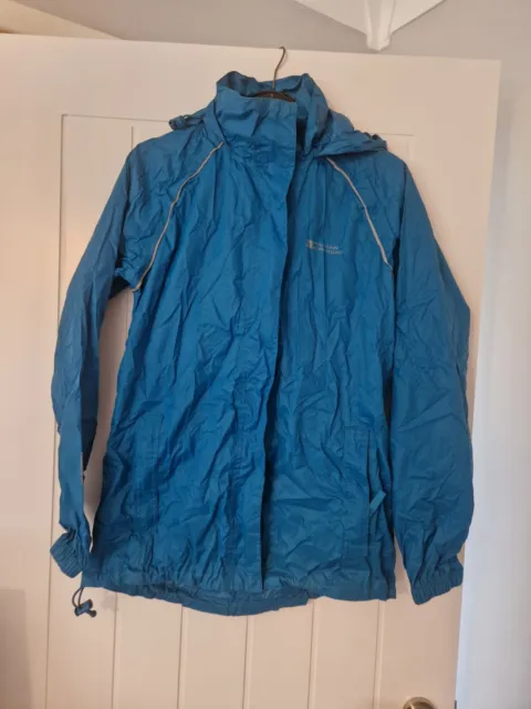 Mountain Warehouse Pakka Womens Waterproof Packable Jacket Blue Size 8 New