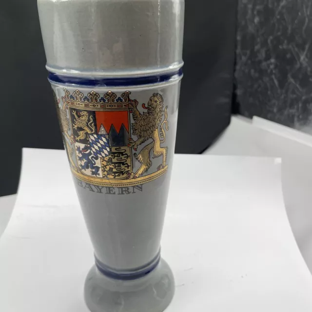 0,5 Liter Keramik Krug Bayern Wappen Krug Weizenbierkrug Original Gerzit RegM2/c