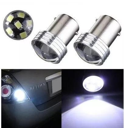 Ampoules LED BA15S P21W 6 SMD Blanc 6000K Feu de recul Voiture Veilleuse Moto