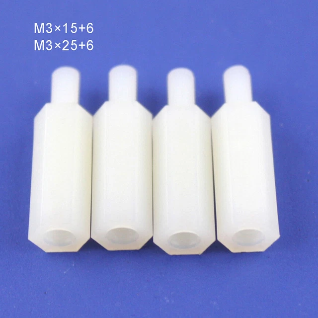 Male to Female Nylon Hex Hexagon Pillar Standoff Spacer M3 Thread PCB Screws