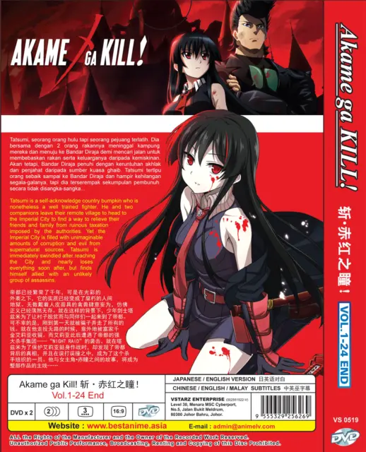 *DOUBLÉ ANGLAIS* Akame Ga Kill Vol.1-24 fin DVD ANIME région All 2