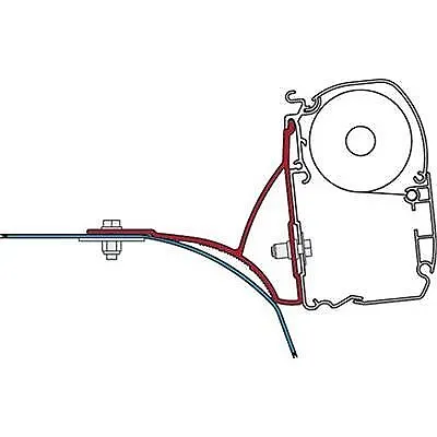 Fiamma Markise Montagesatz für Ducato mit Dachträger Van Umbau