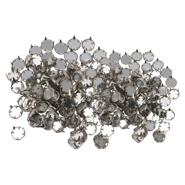 200 piezas Tachuelas para clavos Hágalo usted mismo Cuero Diamante Sujetadores de latón Prenda Remaches