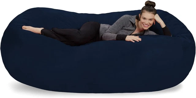 - Plush Bean Bag Sofas with Super Soft Microsuede Cover - XL Memory Foam Stuffed
