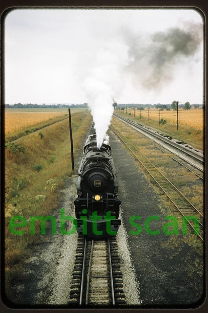 Original Slide, N&W Norfolk & Western 2-6-6-4 Steam #1202 Coal Action, 1957 Ohio