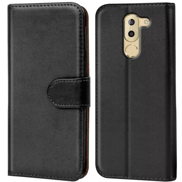 Handyhülle für Honor 6X Hülle Premium PU Leder Flip Schutzhülle Etui Tasche