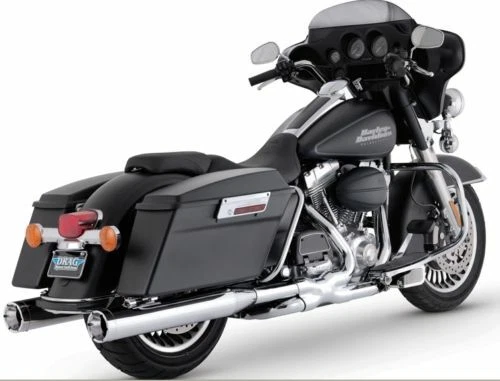 Vance & Hines 16773 Chrome Monster Round Slip Ons Mufflers 95-16 Harley FLH