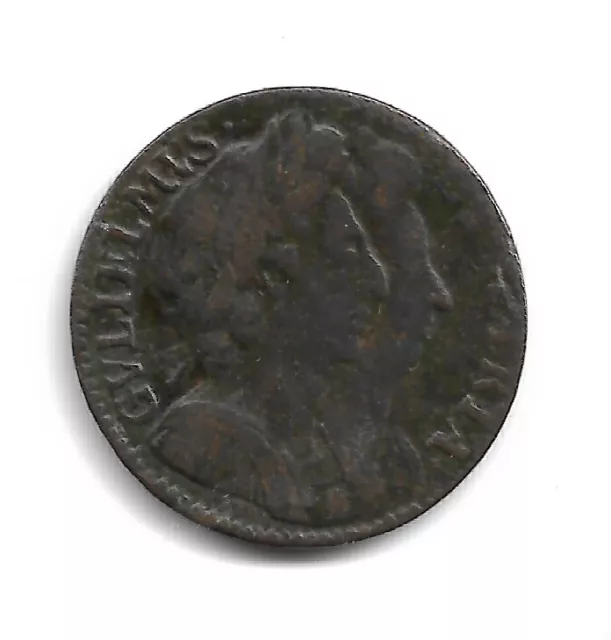 Great Britain WILLIAM & MARY FARTHING, 1694