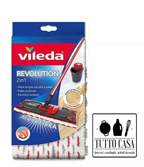 Vileda Revolution 2In1 Panno Ricambio Mocio In Microfibrada 1 A 3 Pezzi