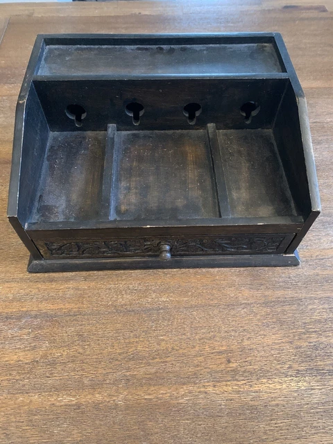 vintage wooden charging dock station