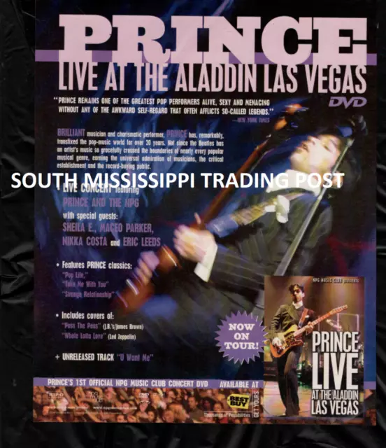 2004 Print Ad  for Prince Live at the Aladdin Las Vegas DVD