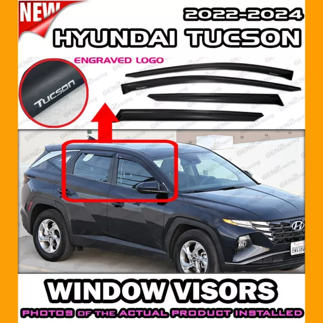 WINDOW VISORS for 2022 → 2024 Hyundai Tucson / DEFLECTOR VENT SHADE RAIN GUARD