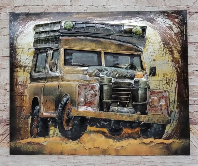 Hand Crafted 3D Metal Art Work Land Rover Museum quality Fine Art Artwork Gift