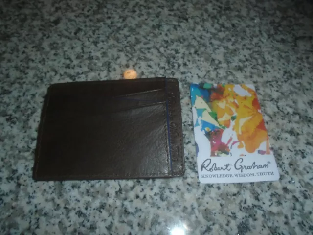 Robert Graham Brown Small/Slim Id Wallet - Nwt