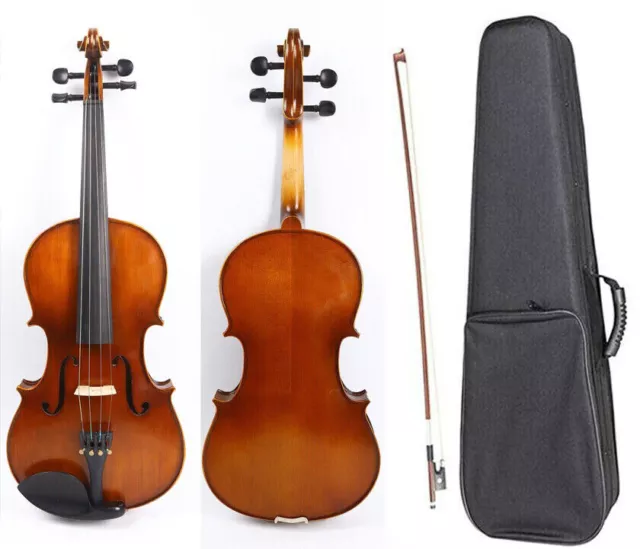 4 String viola 16 inch Maple wood ebony fittings With viola case & viola bow