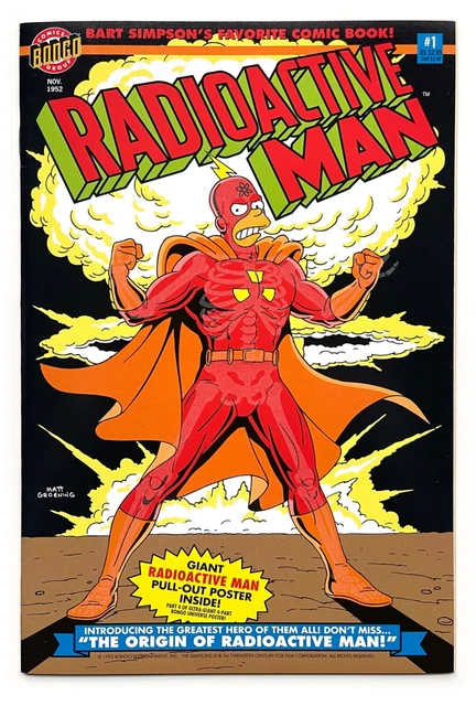 RADIOACTIVE MAN #1 - *NM* Poster Intact - (Bongo, 1993) - Excellent Quality