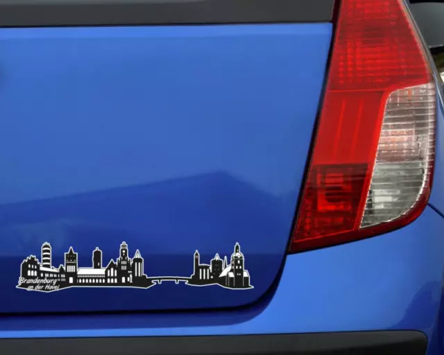 Brandenburg an der Havel Skyline Aufkleber Sticker Autoaufkleber City Gedruckt