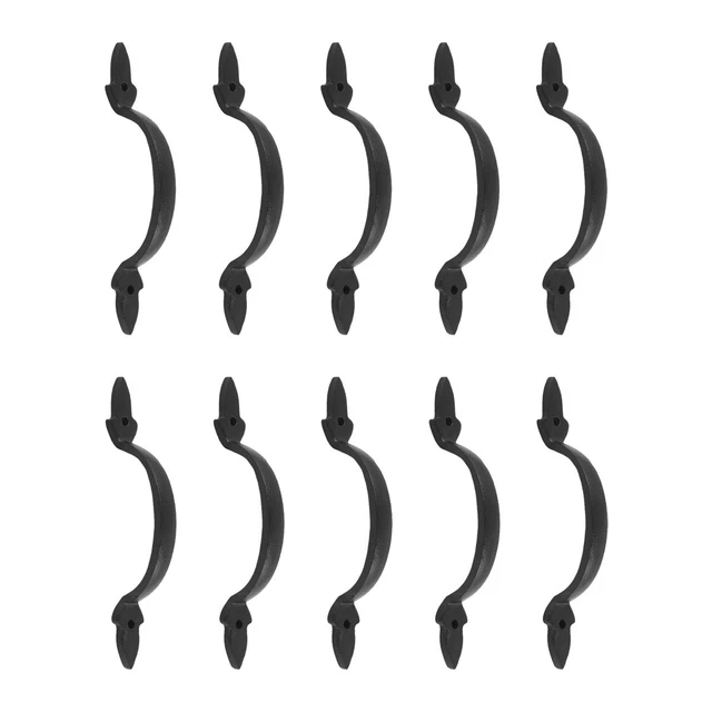 Door or Drawer Pull Black Cast Iron Fleur de Lis 5 1/2" | Renovator's Supply
