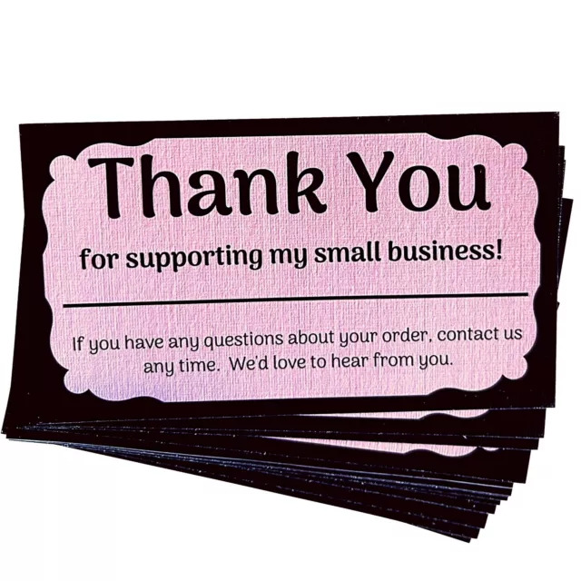 100 Pieces Thank You For Supporting My Small Business Cards