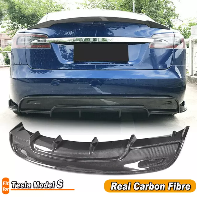 Carbon Heckiffusor Diffusor Spoiler Heckansatz Passt für Tesla Model 3 5Y  16-23