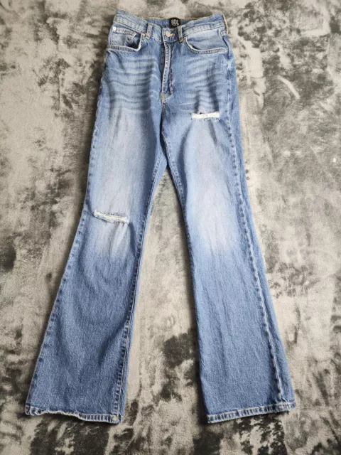 BDG Urban Outfitters Women's High Rise Flared Stretch Jeans Blue Denim Size 28
